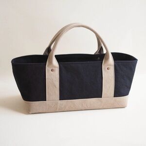 Japanese Army Duck Pour Des Lunettes Square Tote Bag w Attached Cover Yokonaga